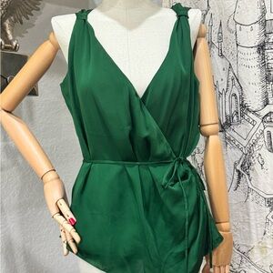 Ralph Lauren Vibrant Green Silk Top